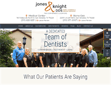 Tablet Screenshot of jonesandknightdds.com
